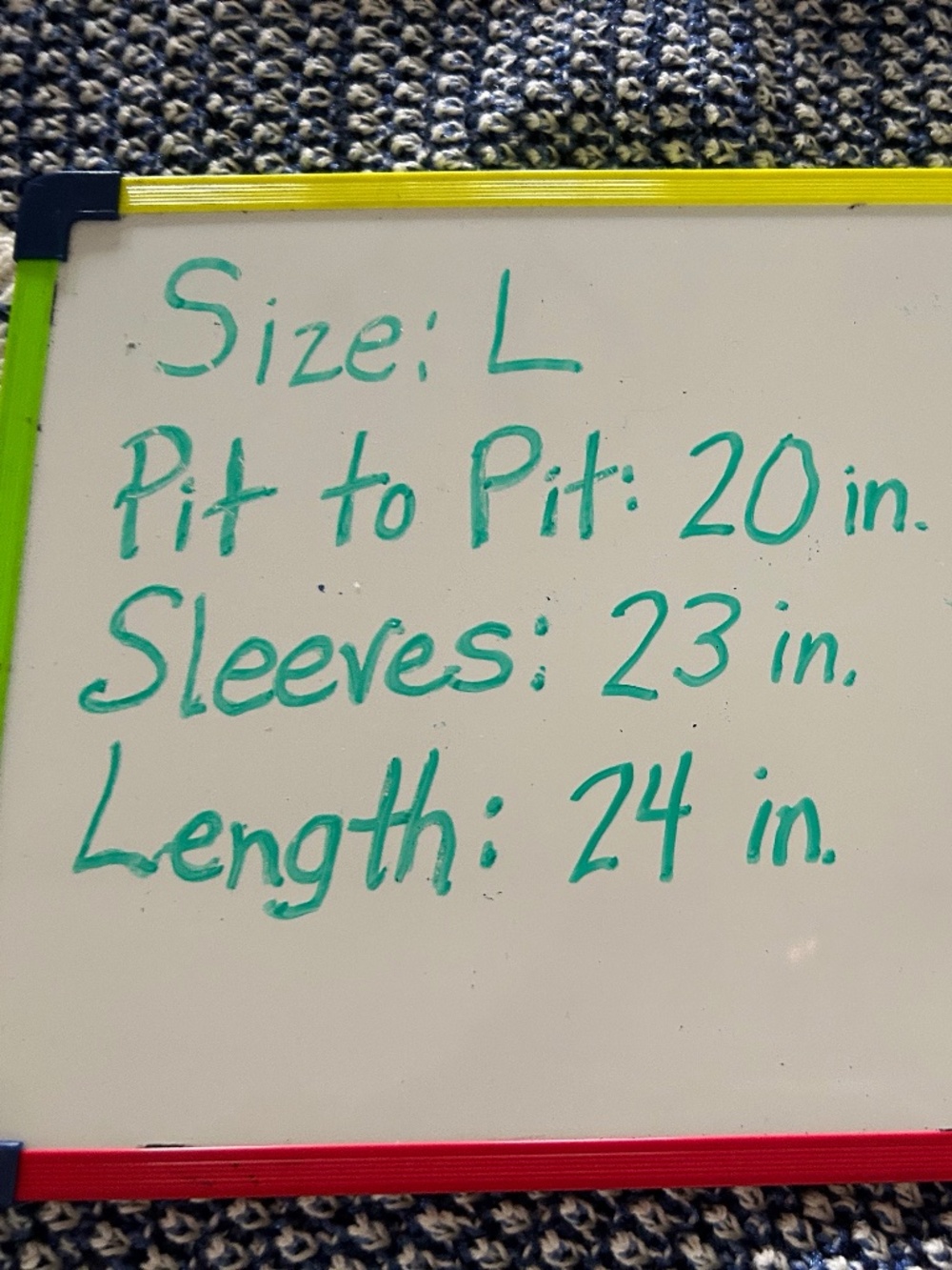 Talbot’s Navy and Ivory Mixed Stitch Cardigan, Size L - Picture 6 of 6